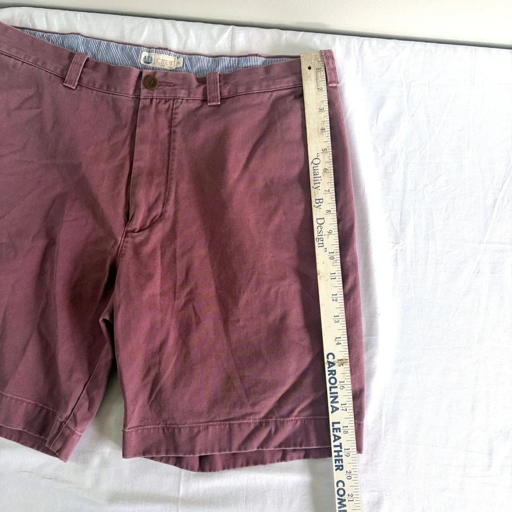 Vintage J.Crew Men's 36 Burgundy Plum Cotton Chino‎ Shorts Dadcore Golf Summer